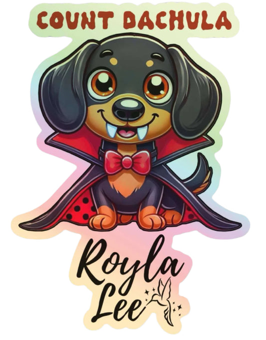 Holographic Count Dachula Sticker
